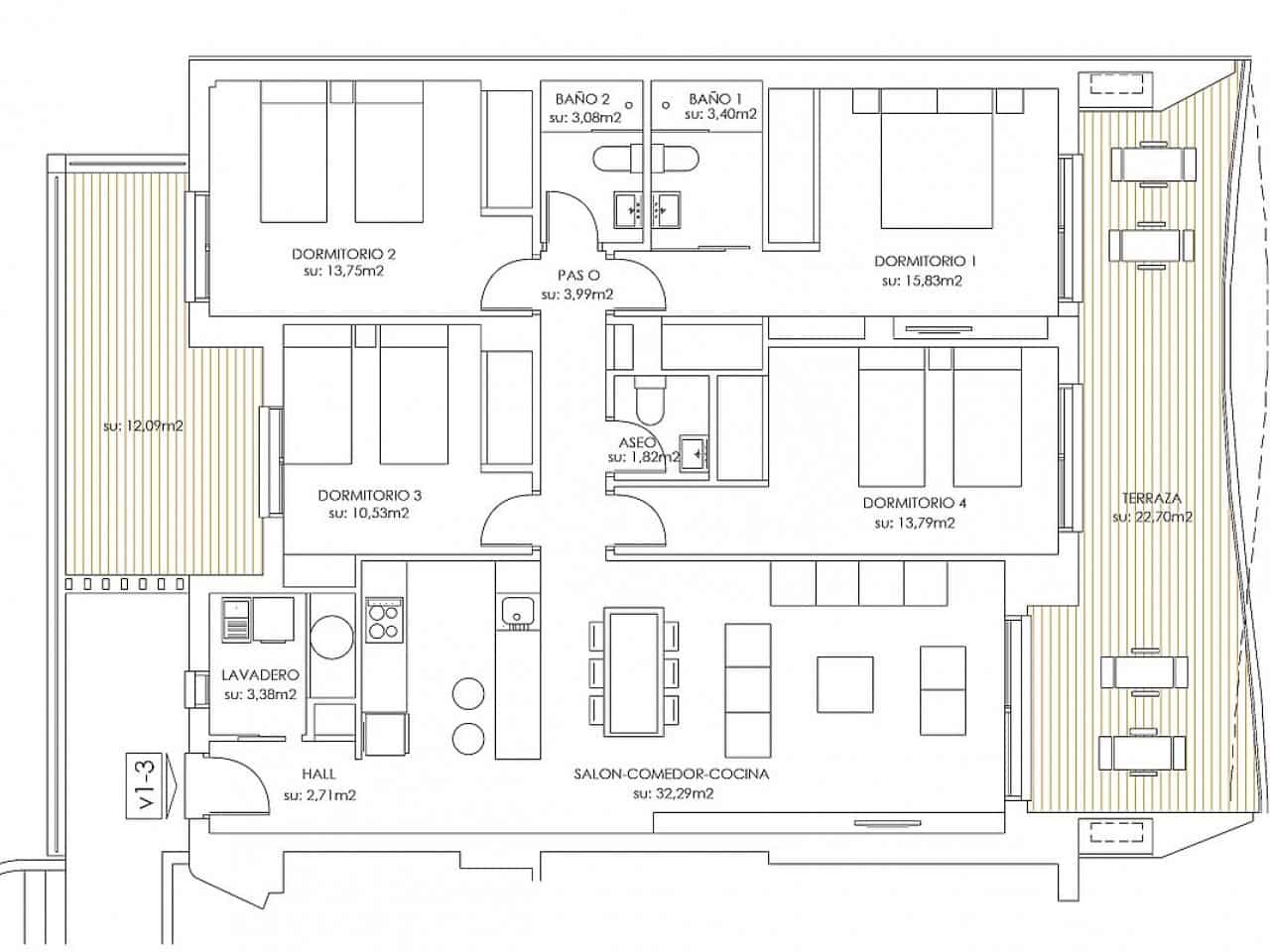 4 bedroom Apartment for sale in Playa Flamenca with pool - € 505,000 (Ref: 9318337)
