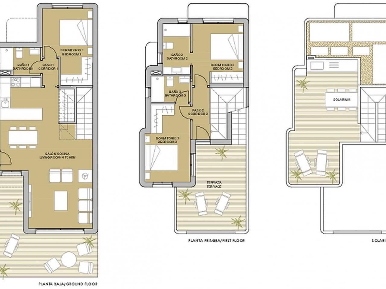 3 quarto Moradia para venda em Pilar de la Horadada com piscina - 499 000 € (Ref: 9318348)