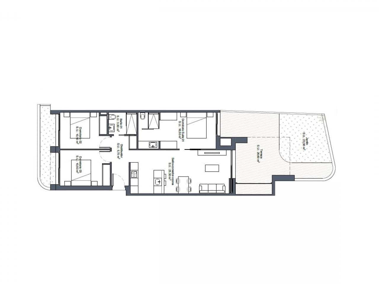 3 sypialnia Dom szeregowy na sprzedaż w Ciudad Quesada - 366 000 € (Ref: 9318352)