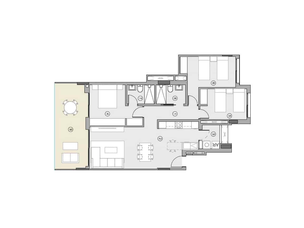 3 soveværelse Lejlighed til salg i Orihuela Costa med swimmingpool - € 334.000 (Ref: 9318356)