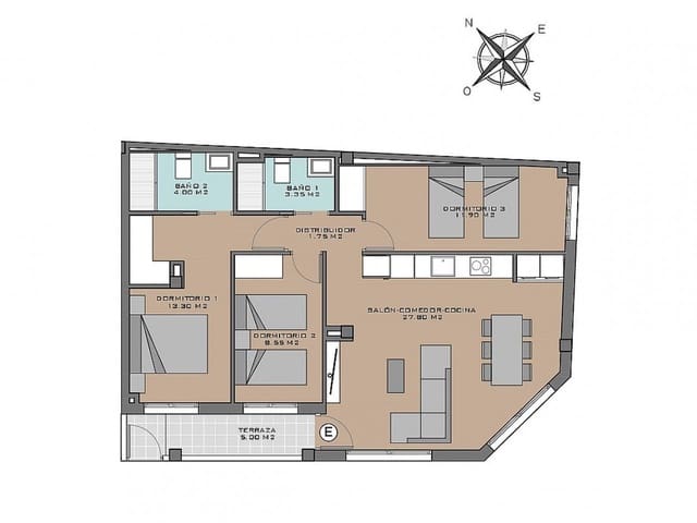2 quarto Apartamento para venda em Santa Pola com piscina - 215 000 € (Ref: 9318357)