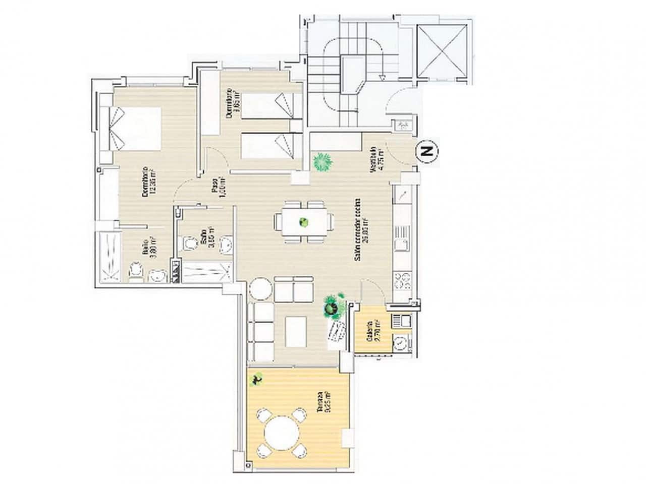 1 sypialnia Penthouse na sprzedaż w La Manga del Mar Menor z basenem - 280 000 € (Ref: 9318369)