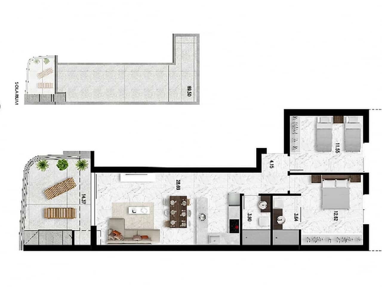 2 soverom Penthouse til salgs i Orihuela Costa med svømmebasseng - € 440 000 (Ref: 9318387)