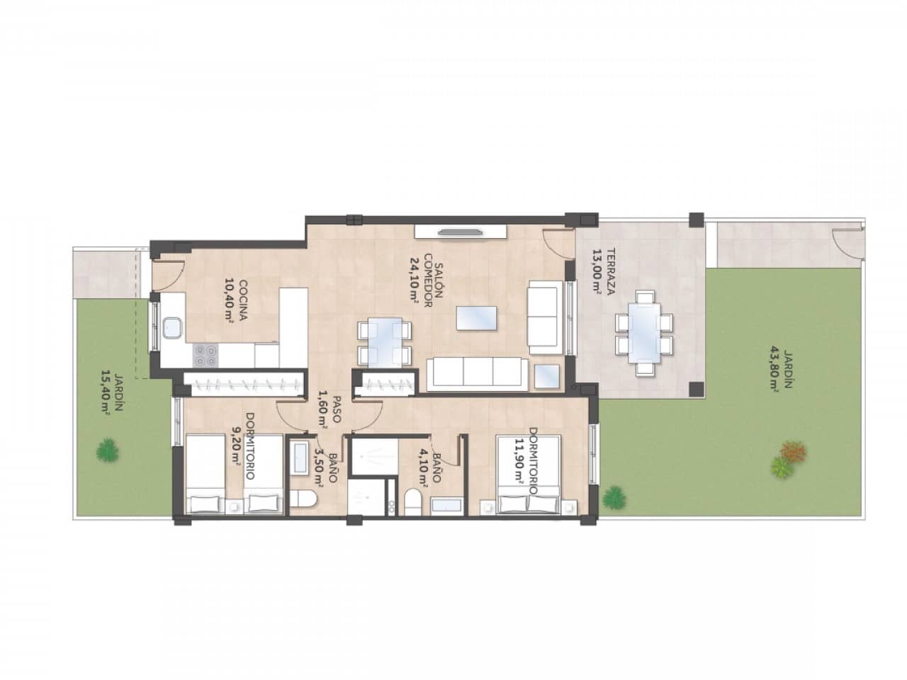 2 sovrum Radhus till salu i San Miguel de Salinas med pool - 243 800 € (Ref: 9318394)