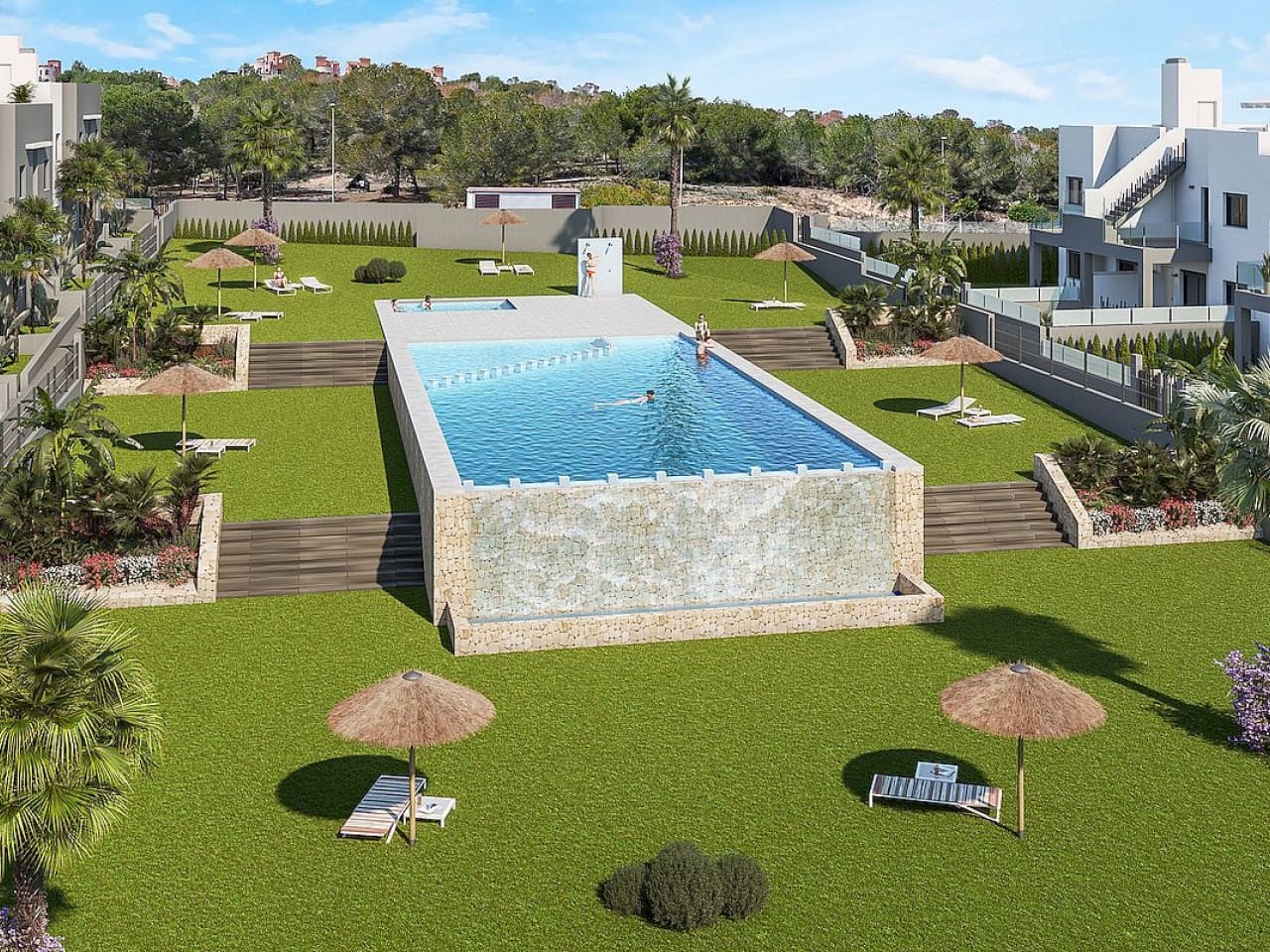 2 sovrum Radhus till salu i San Miguel de Salinas med pool - 243 800 € (Ref: 9318394)