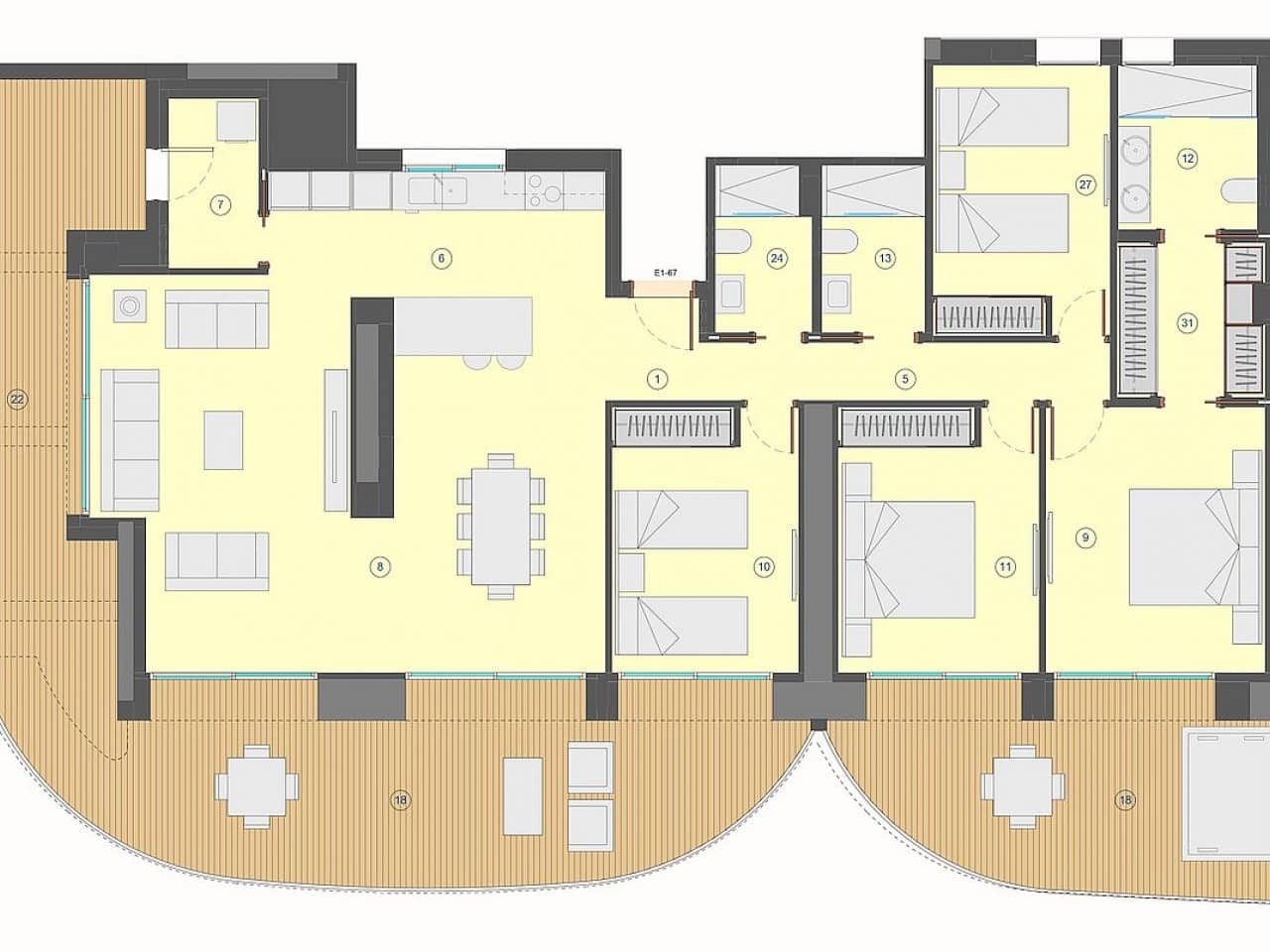 2 sypialnia Apartament na sprzedaż w Benidorm z basenem - 699 000 € (Ref: 9318404)