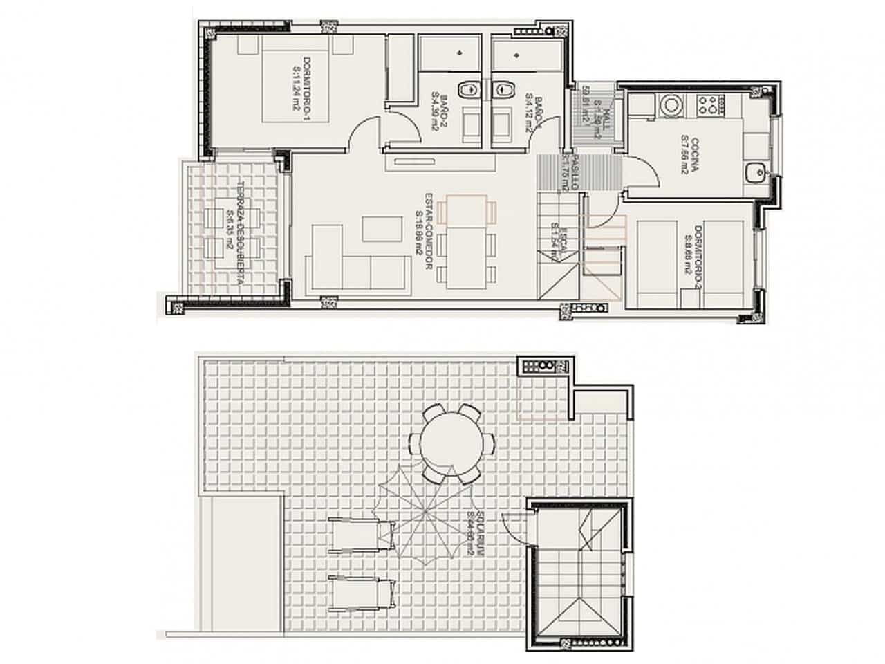 2 sovrum Radhus till salu i Torrevieja med pool - 272 800 € (Ref: 9318410)