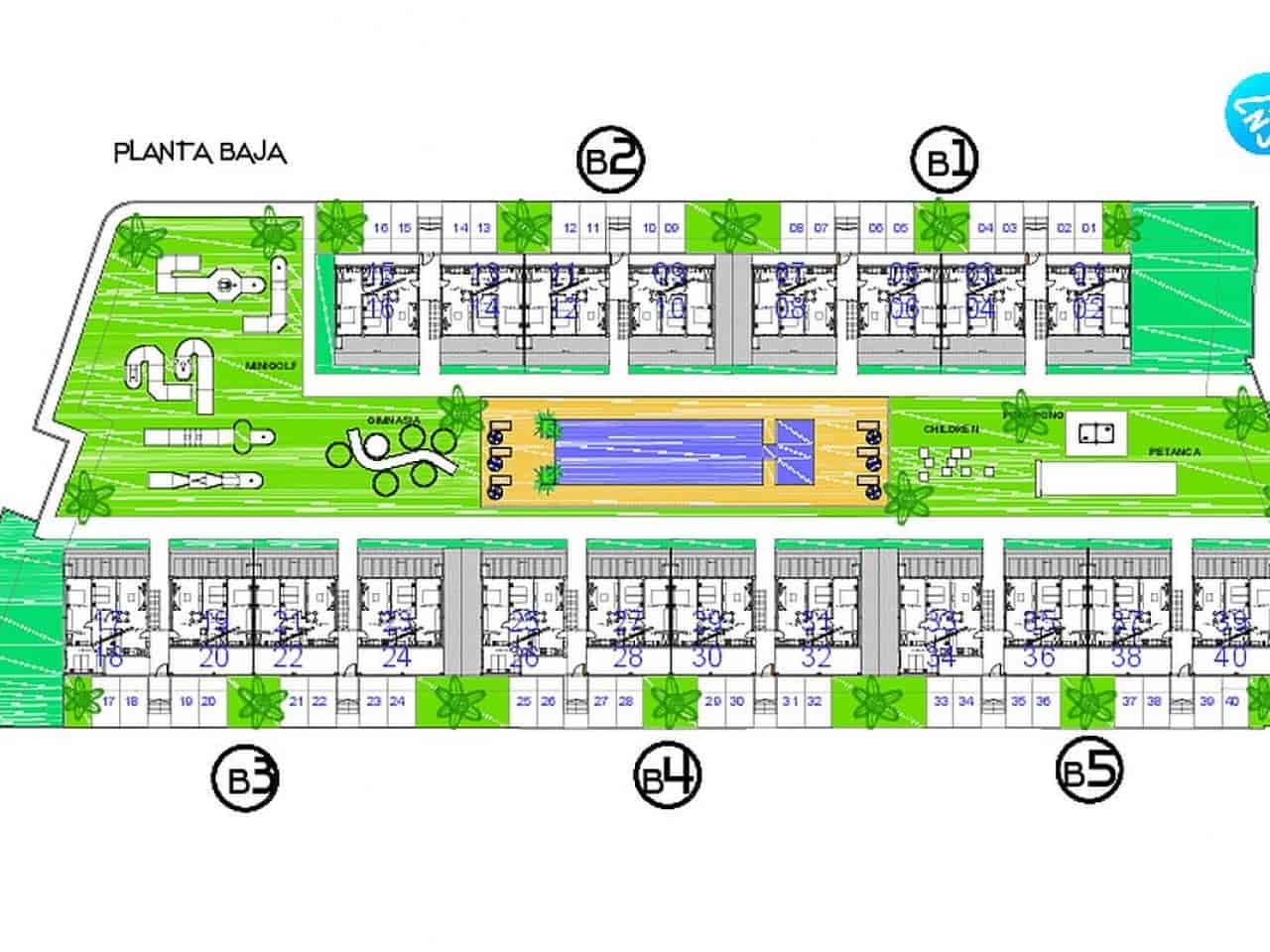 2 soveværelse Rækkehus til salg i Algorfa med swimmingpool - € 295.000 (Ref: 9318411)