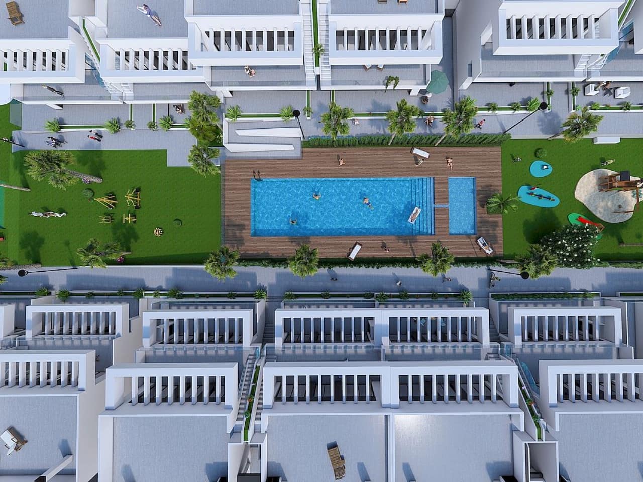 2 soveværelse Rækkehus til salg i Algorfa med swimmingpool - € 295.000 (Ref: 9318411)