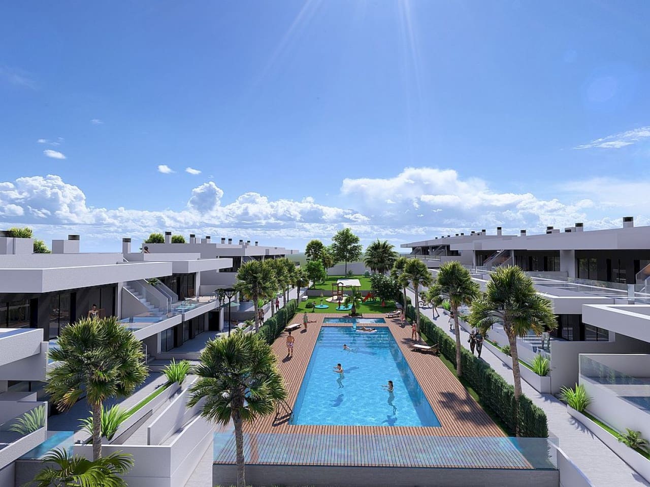 2 soveværelse Rækkehus til salg i Algorfa med swimmingpool - € 295.000 (Ref: 9318411)