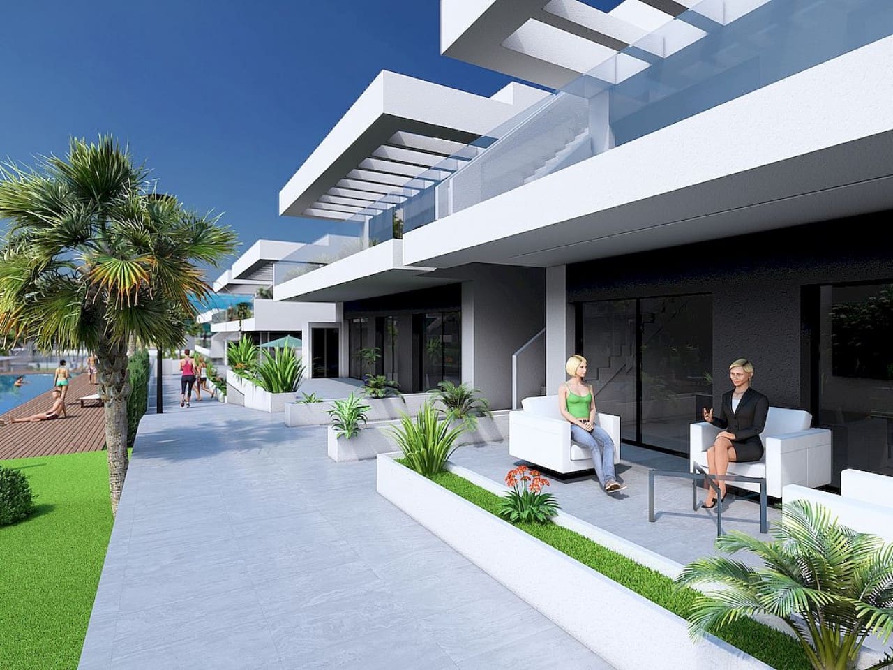 2 soveværelse Rækkehus til salg i Algorfa med swimmingpool - € 295.000 (Ref: 9318411)