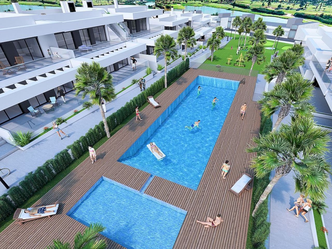 2 soveværelse Rækkehus til salg i Algorfa med swimmingpool - € 295.000 (Ref: 9318411)