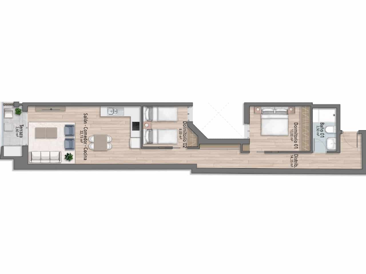2 bedroom Apartment for sale in Torrevieja with pool - € 260,000 (Ref: 9318426)
