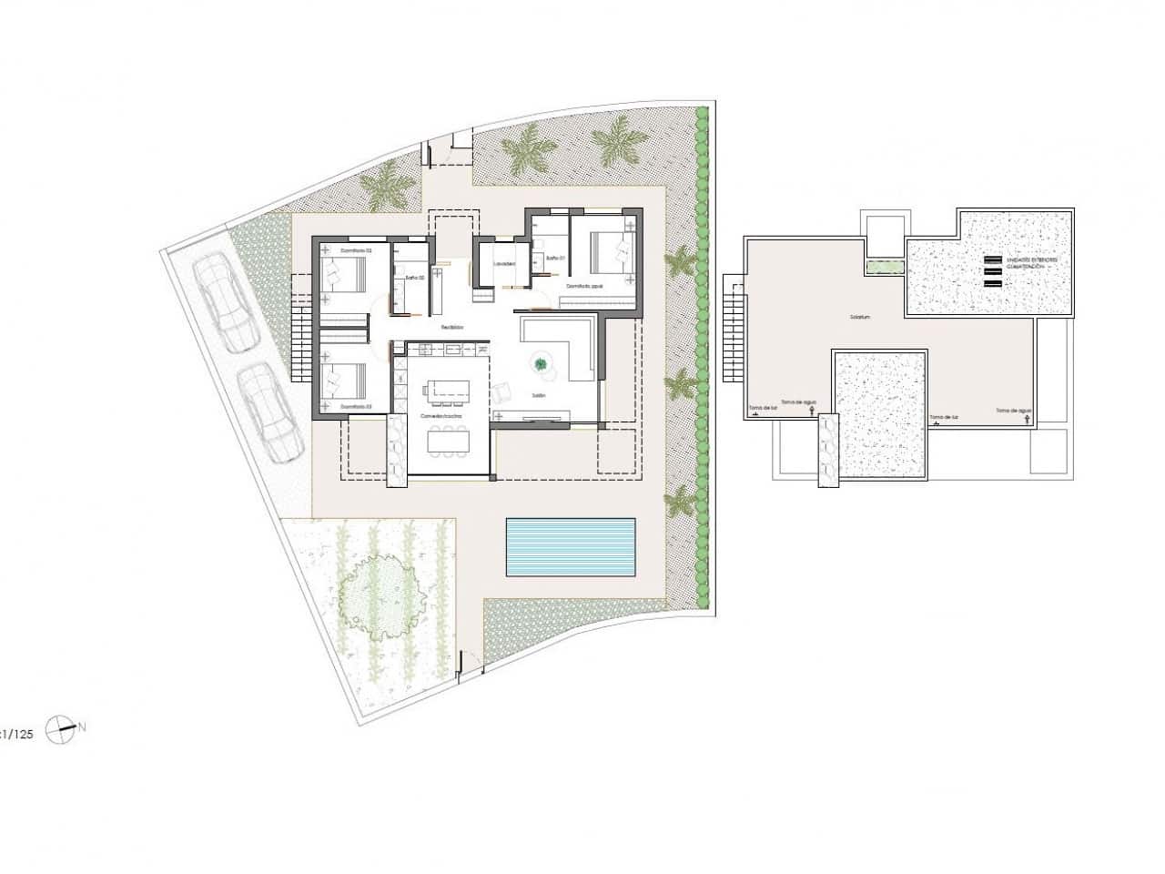 3 makuuhuone Huvila myytävänä paikassa Fuente Alamo de Murcia mukana uima-altaan - 379 900 € (Ref: 9318434)