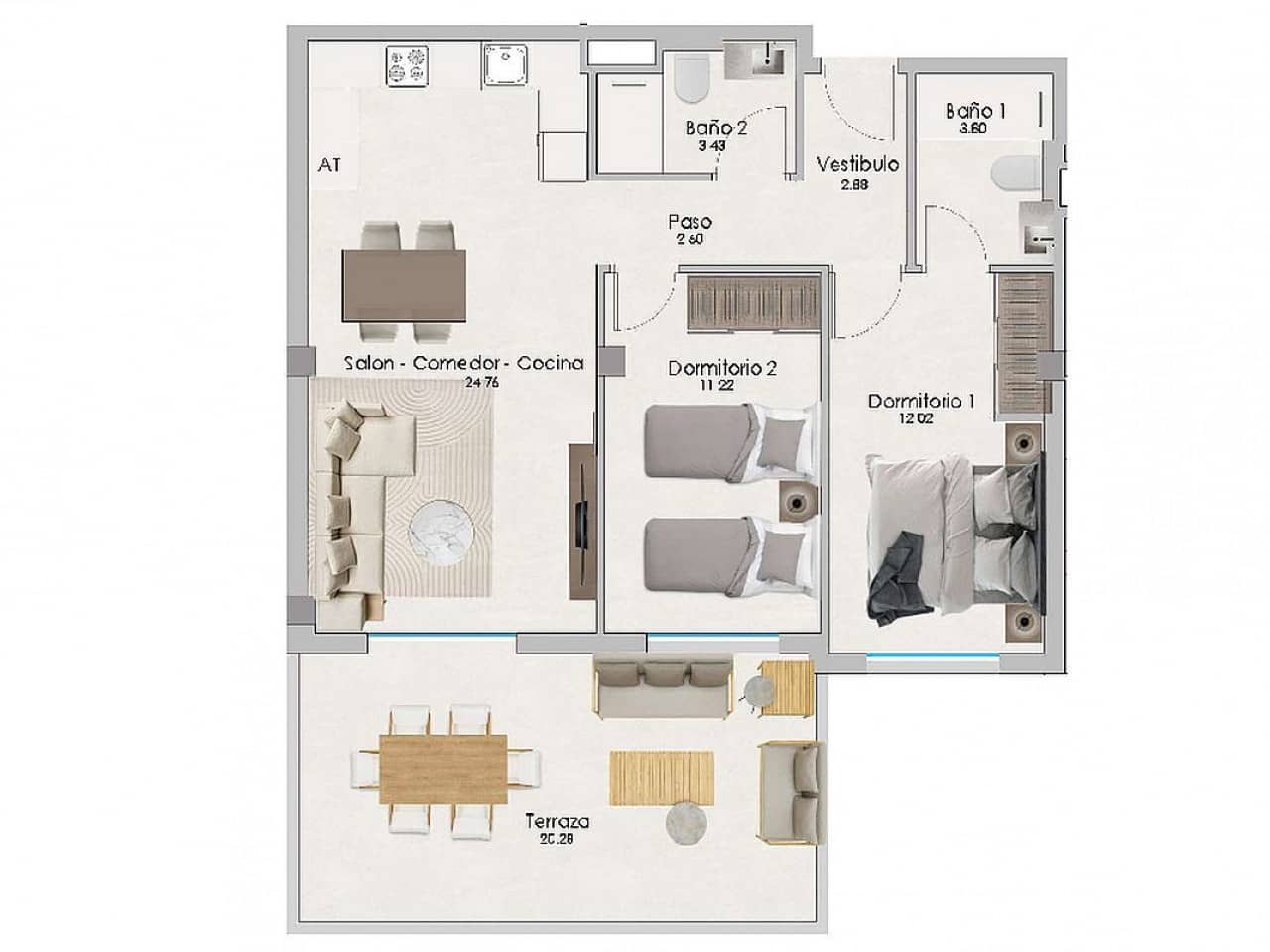 2 soveværelse Penthouse til salg i Santa Pola med swimmingpool - € 298.000 (Ref: 9318441)