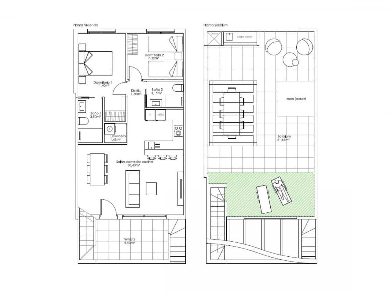 3 makuuhuone Rivitalo myytävänä paikassa Pilar de la Horadada mukana uima-altaan - 270 000 € (Ref: 9318494)