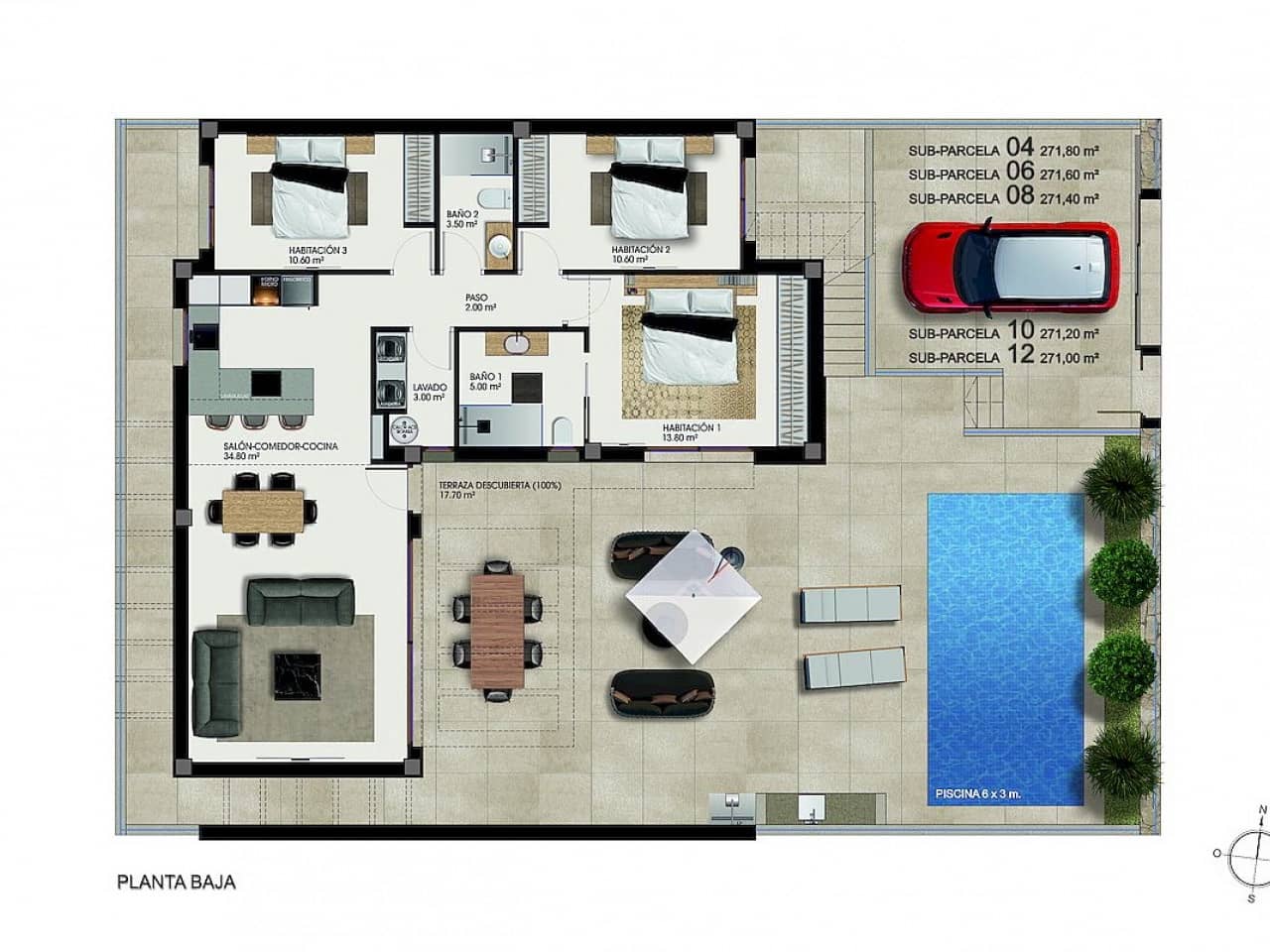 3 bedroom Villa for sale in Ciudad Quesada with pool - € 480,000 (Ref: 9318498)