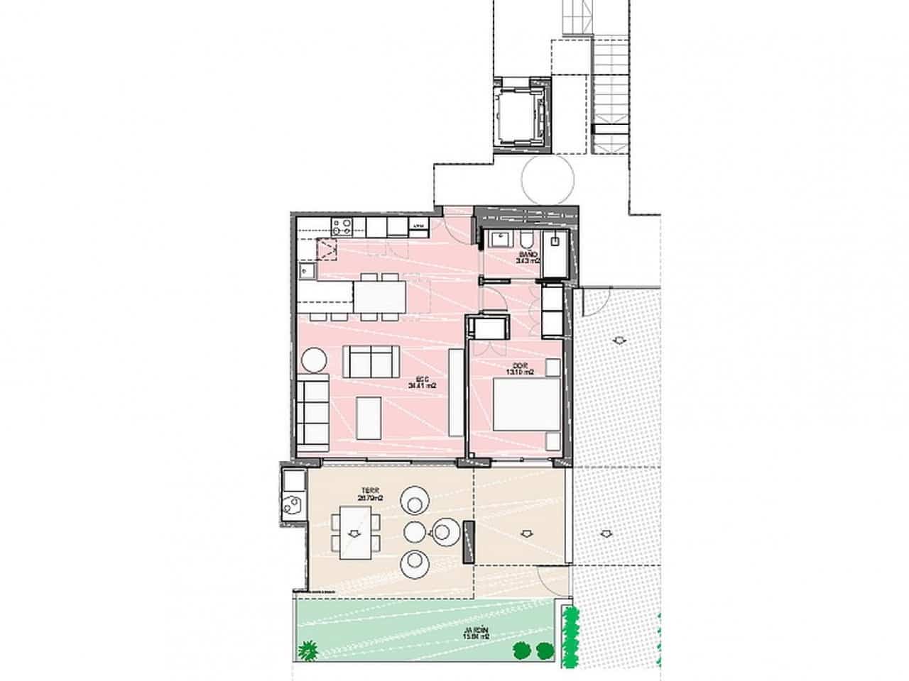 2 soverom Leilighet til salgs i Torre-Pacheco med svømmebasseng garasje - € 285 000 (Ref: 9318500)