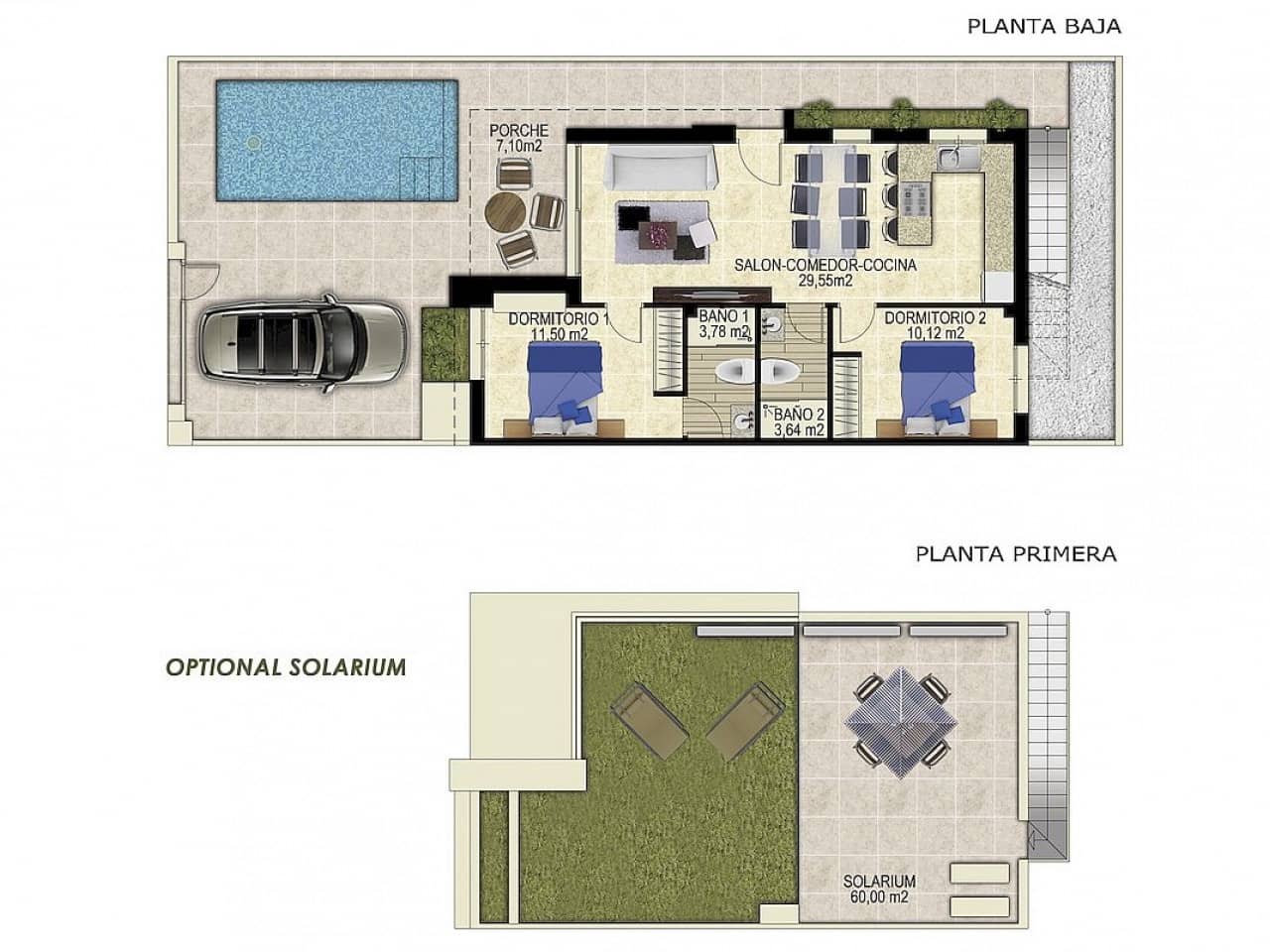 2 sovrum Villa till salu i Los Montesinos med pool - 345 000 € (Ref: 9318519)