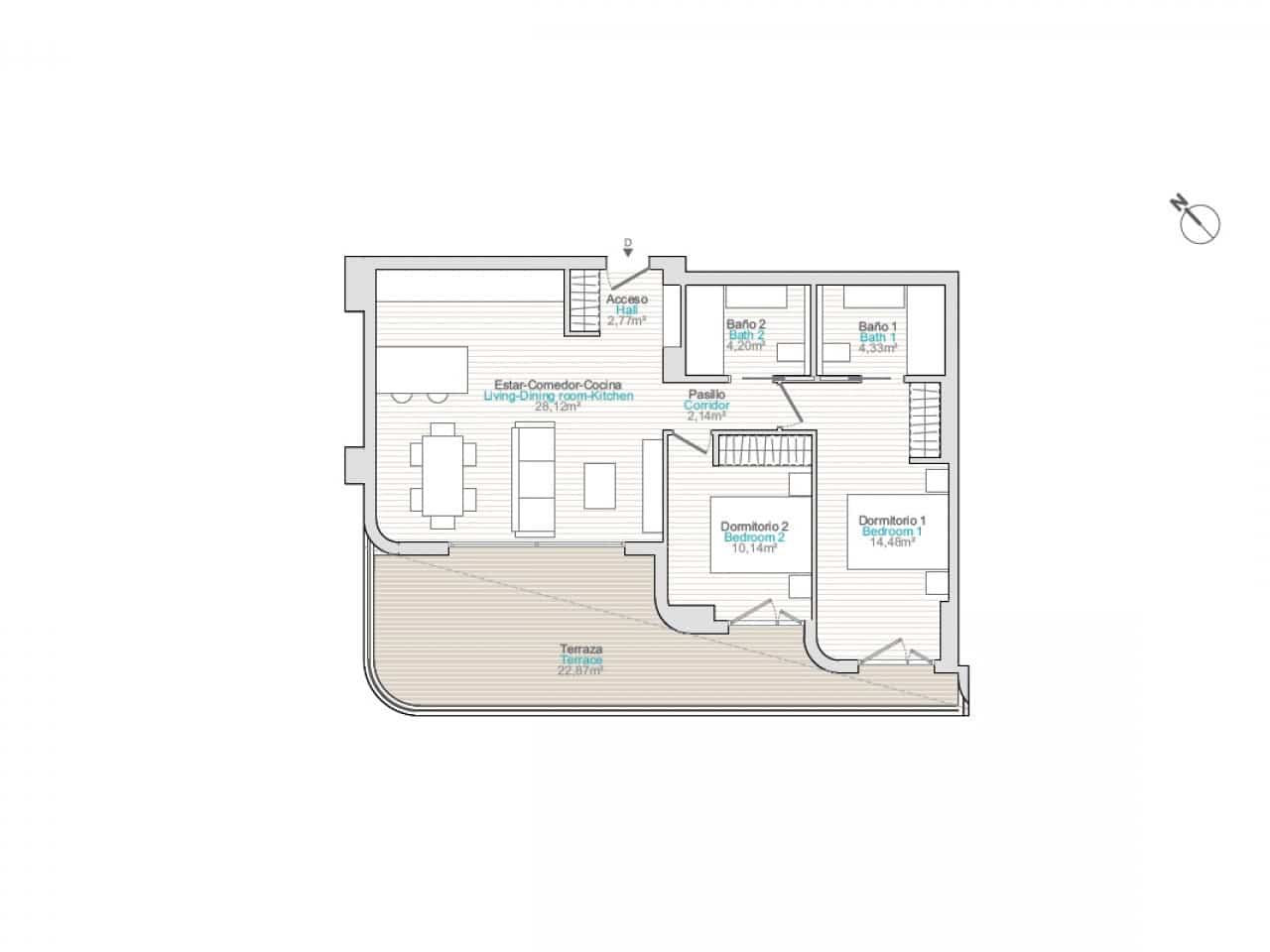 3 makuuhuone Kattohuoneisto myytävänä paikassa La Villajoyosa / Vila Joiosa mukana uima-altaan - 686 000 € (Ref: 9318531)