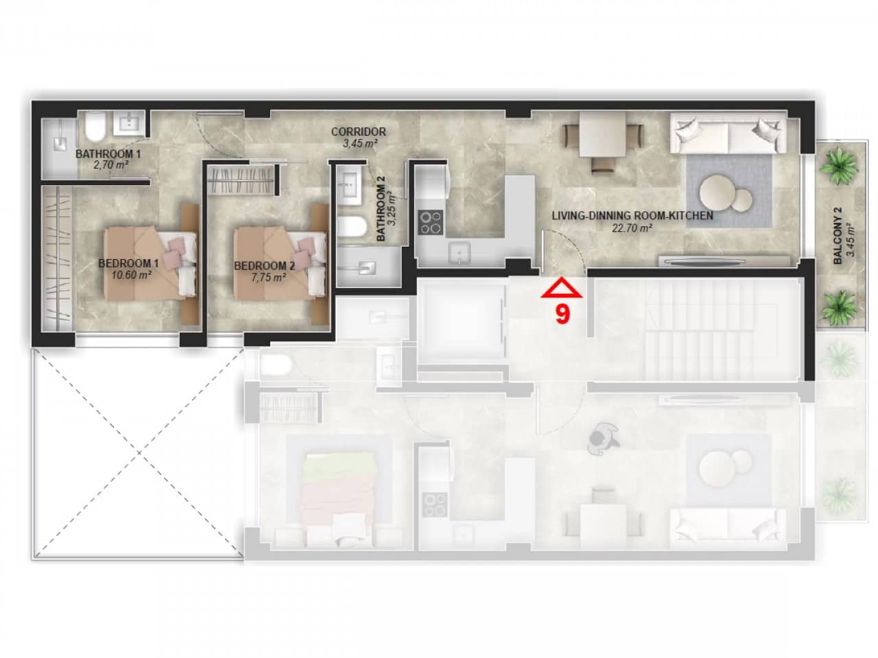 1 bedroom Penthouse for sale in Torrevieja with pool - € 250,000 (Ref: 9318562)