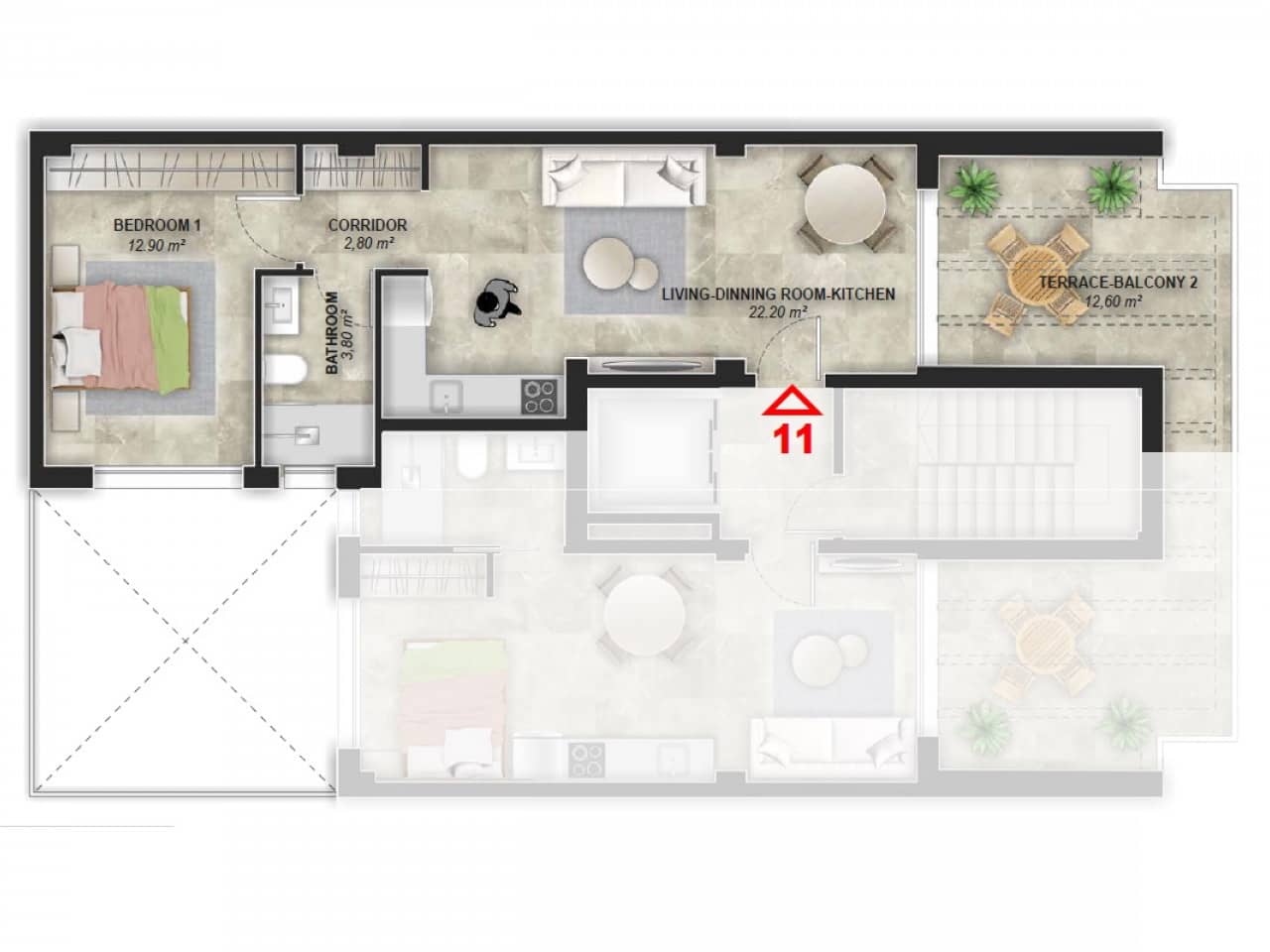 1 bedroom Penthouse for sale in Torrevieja with pool - € 250,000 (Ref: 9318562)