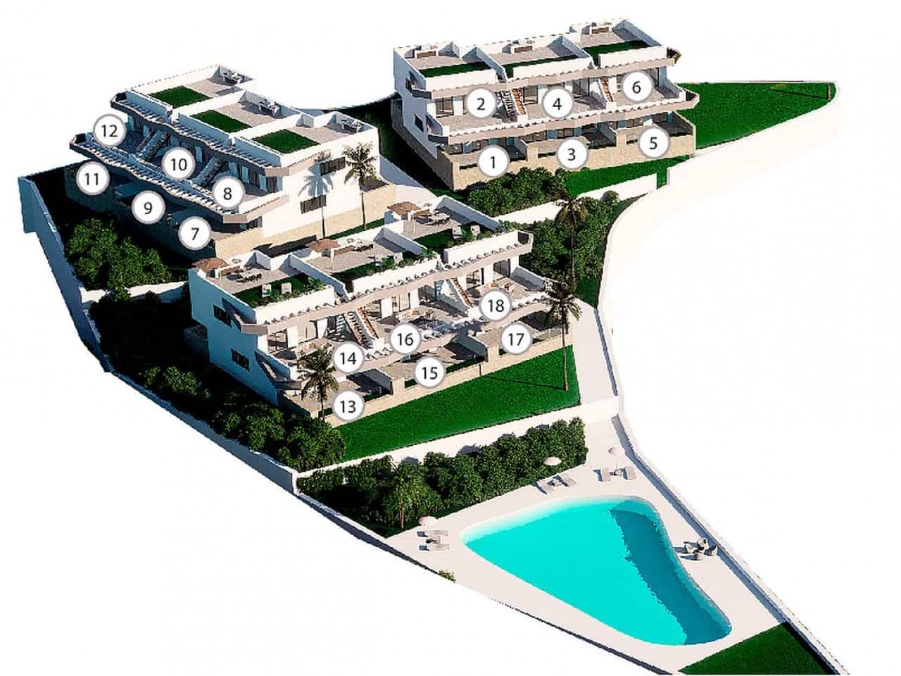 2 bedroom Terraced Villa for sale in Benidorm with pool - € 429,900 (Ref: 9318569)