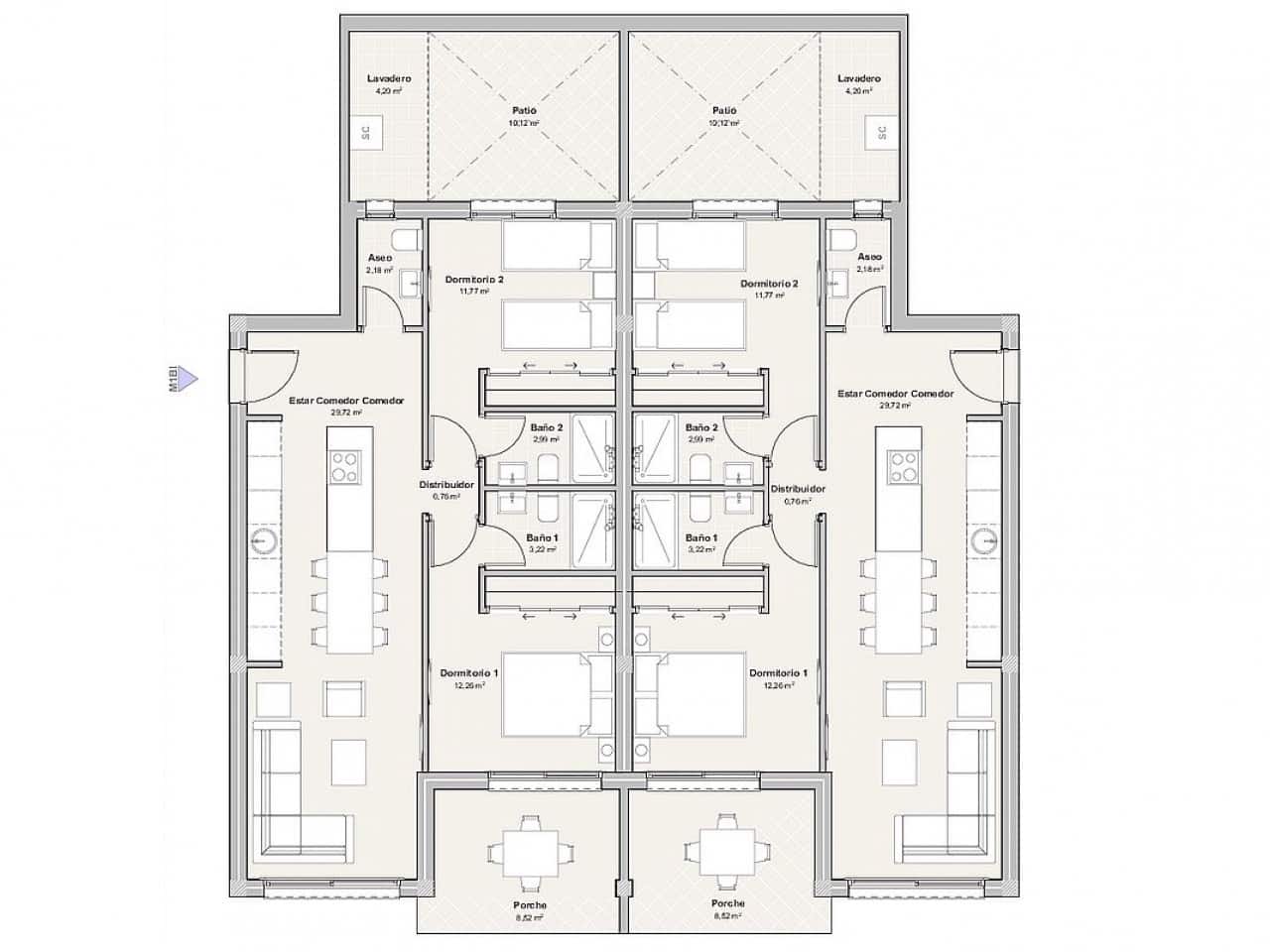 3 sovrum Lägenhet till salu i Mojacar med pool - 450 000 € (Ref: 9318582)
