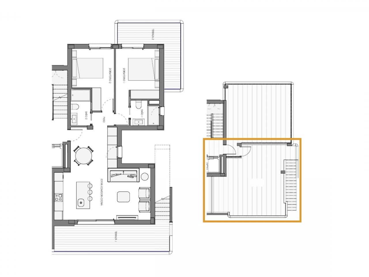 2 soveværelse Penthouse til salg i Fuente Alamo de Murcia med swimmingpool - € 229.900 (Ref: 9318585)