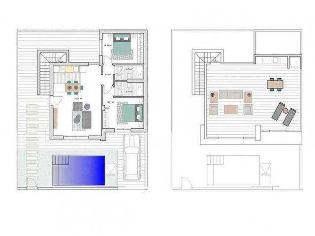 2 bedroom Villa for sale in Roldan, Torre-Pacheco with pool garage - € 339,900 (Ref: 9318586)