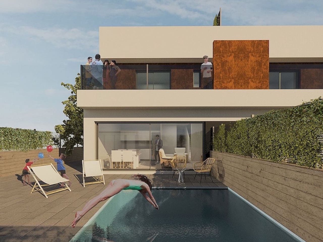 3 soveværelse Byhus til salg i Santiago de la Ribera med swimmingpool - € 425.000 (Ref: 9318587)