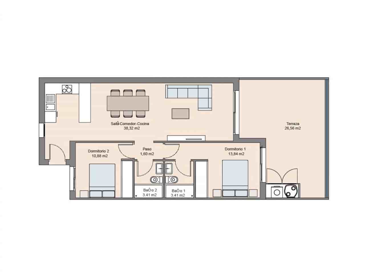 2 bedroom Apartment for sale in Benidorm with pool - € 289,900 (Ref: 9318591)