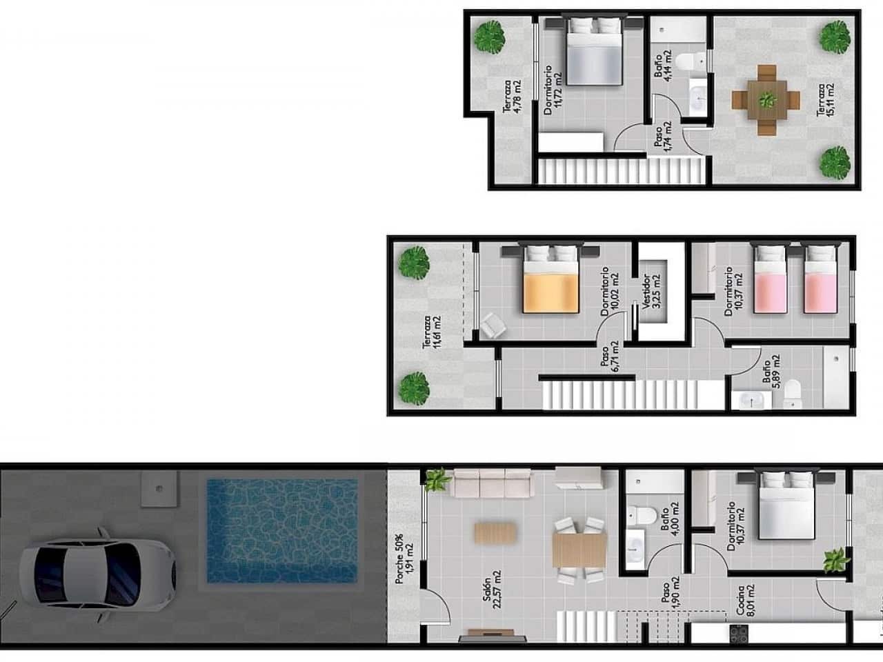 3 Zimmer Villa zu verkaufen in San Pedro del Pinatar mit Pool - 369.900 € (Ref: 9318609)