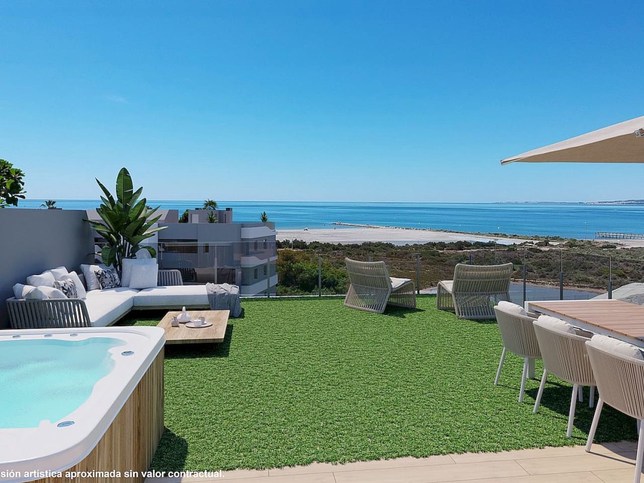 3 sypialnia Penthouse na sprzedaż w Santa Pola z basenem - 495 000 € (Ref: 9318663)