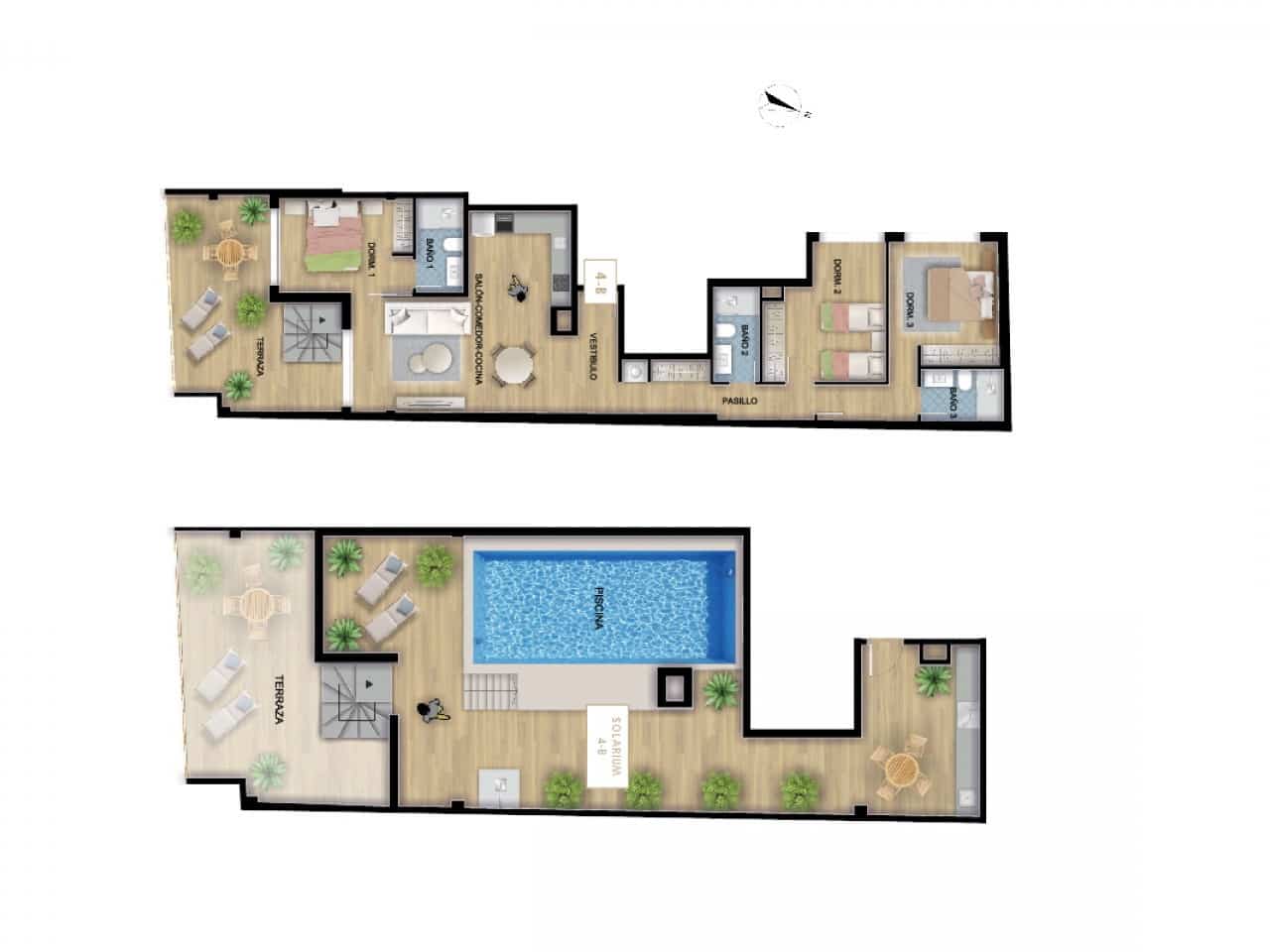 3 makuuhuone Kattohuoneisto myytävänä paikassa Torrevieja mukana uima-altaan - 599 000 € (Ref: 9318699)