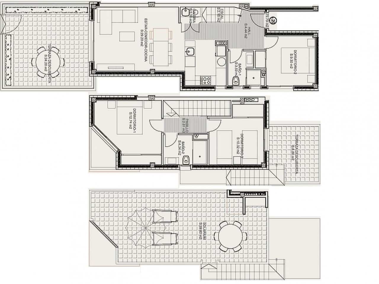 3 sypialnia Dom szeregowy na sprzedaż w Torrevieja z basenem - 286 700 € (Ref: 9318729)
