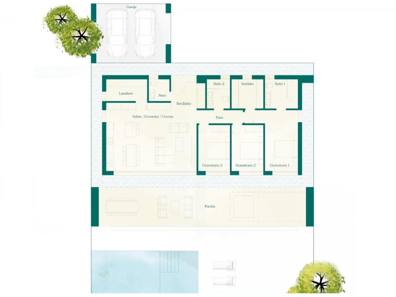 3 bedroom Villa for sale in Fuente Alamo de Murcia with pool - € 475,420 (Ref: 9318735)