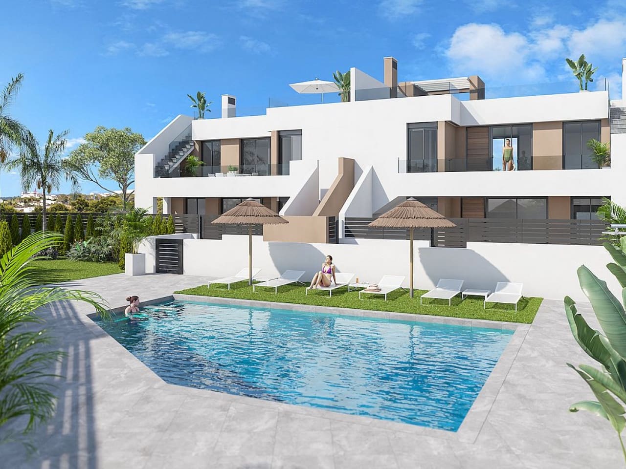 2 sypialnia Dom szeregowy na sprzedaż w Vera z basenem - 298 500 € (Ref: 9318743)