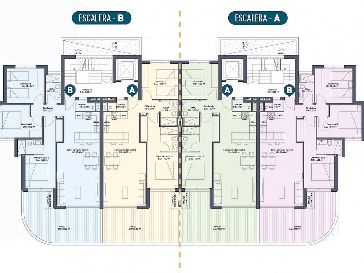 3 slaapkamer Penthouse te koop in Los Alcazares met zwembad garage - € 449.000 (Ref: 9318757)