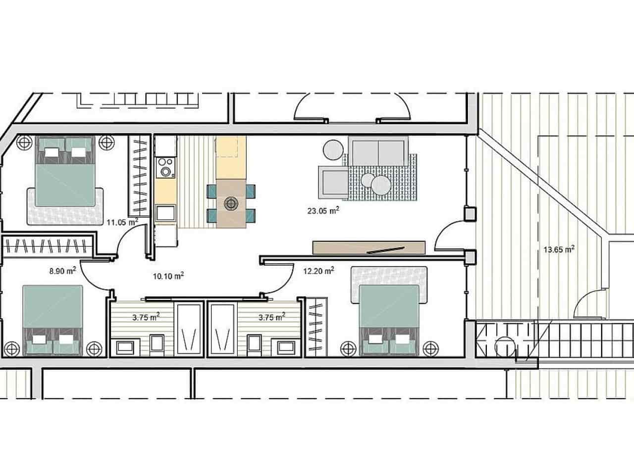 3 soveværelse Rækkehus til salg i Roldan med swimmingpool - € 233.000 (Ref: 9318778)