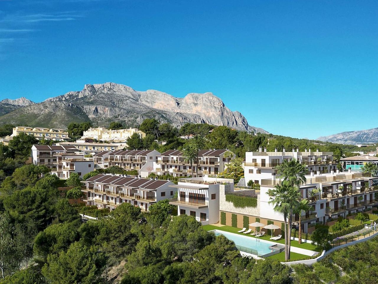 4 quarto Casa em Banda para venda em La Nucia com piscina - 499 000 € (Ref: 9318796)