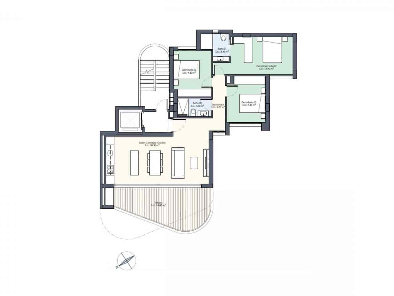3 bedroom Apartment for sale in Guardamar del Segura with pool - € 345,000 (Ref: 9318797)