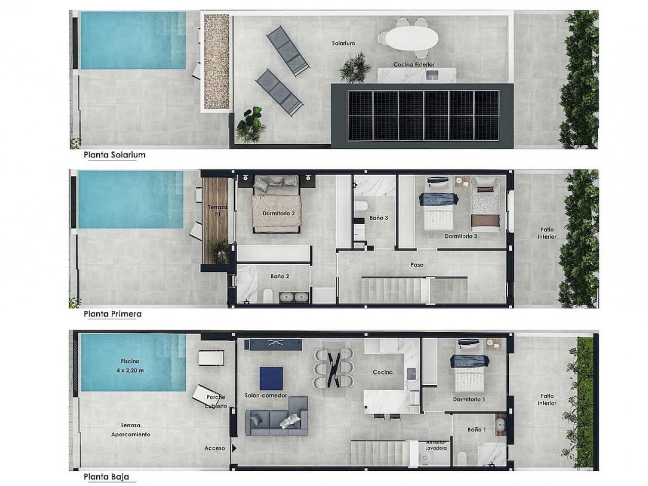 3 bedroom Townhouse for sale in Pilar de la Horadada with pool - € 385,000 (Ref: 9318800)