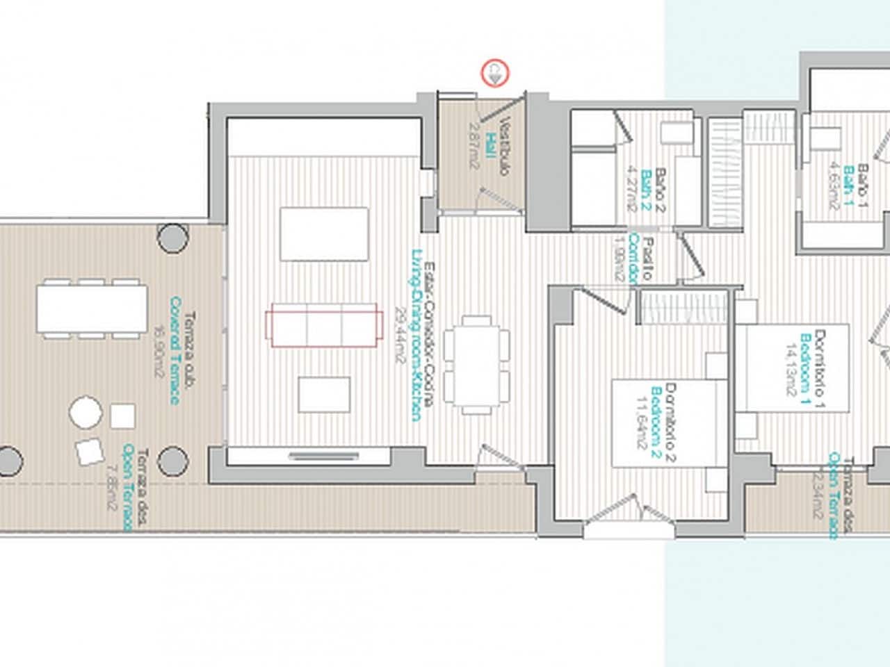 3 camera da letto Appartamento in vendita in Calpe / Calp con piscina - 890.000 € (Rif: 9318801)