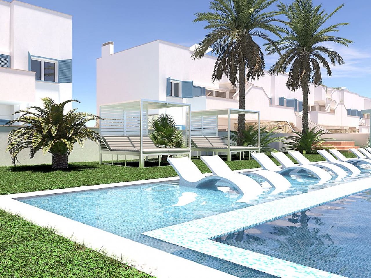 2 soveværelse Rækkehus til salg i Torre de la Horadada med swimmingpool - € 375.000 (Ref: 9318803)