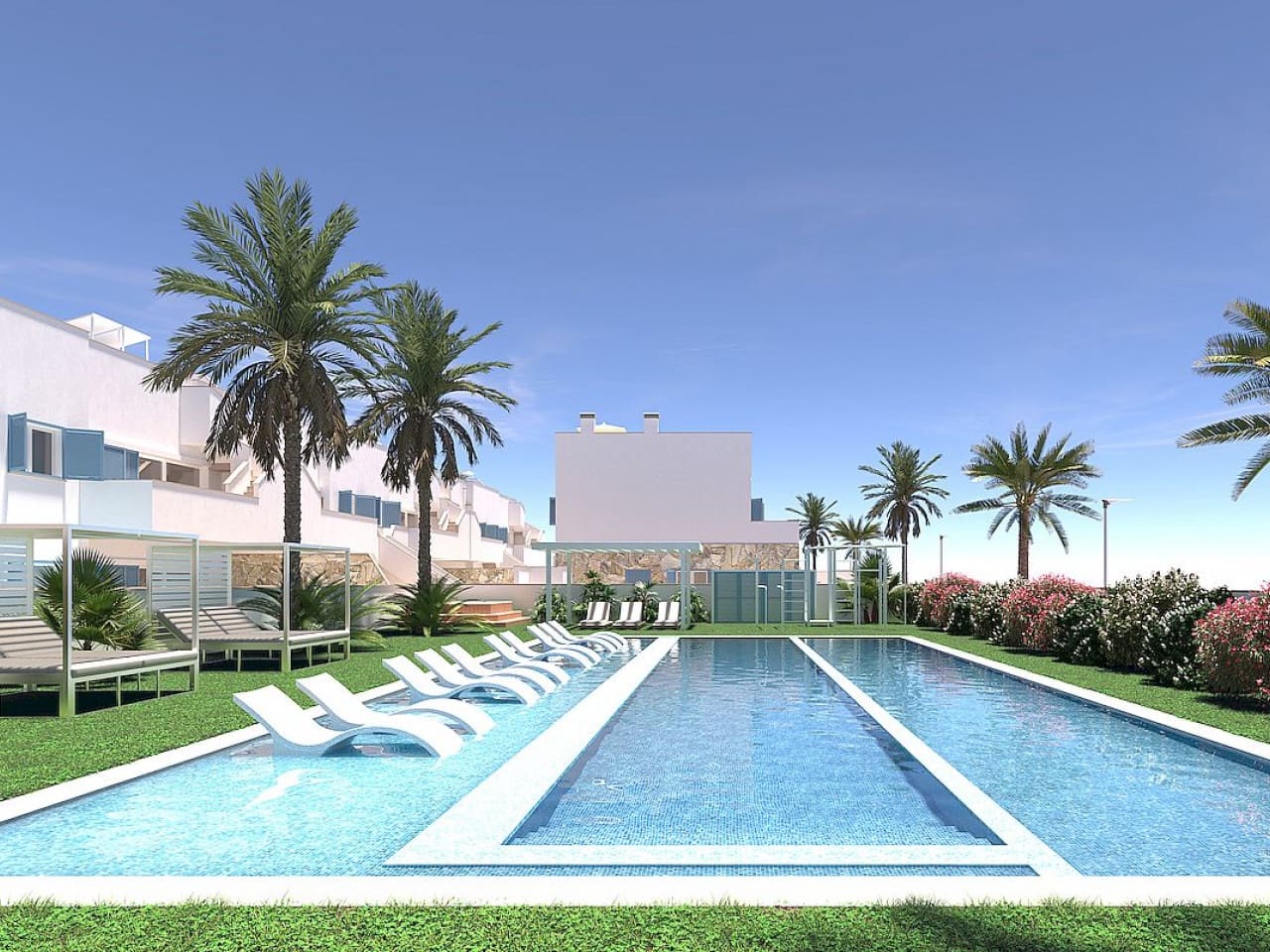 2 soveværelse Rækkehus til salg i Torre de la Horadada med swimmingpool - € 375.000 (Ref: 9318803)