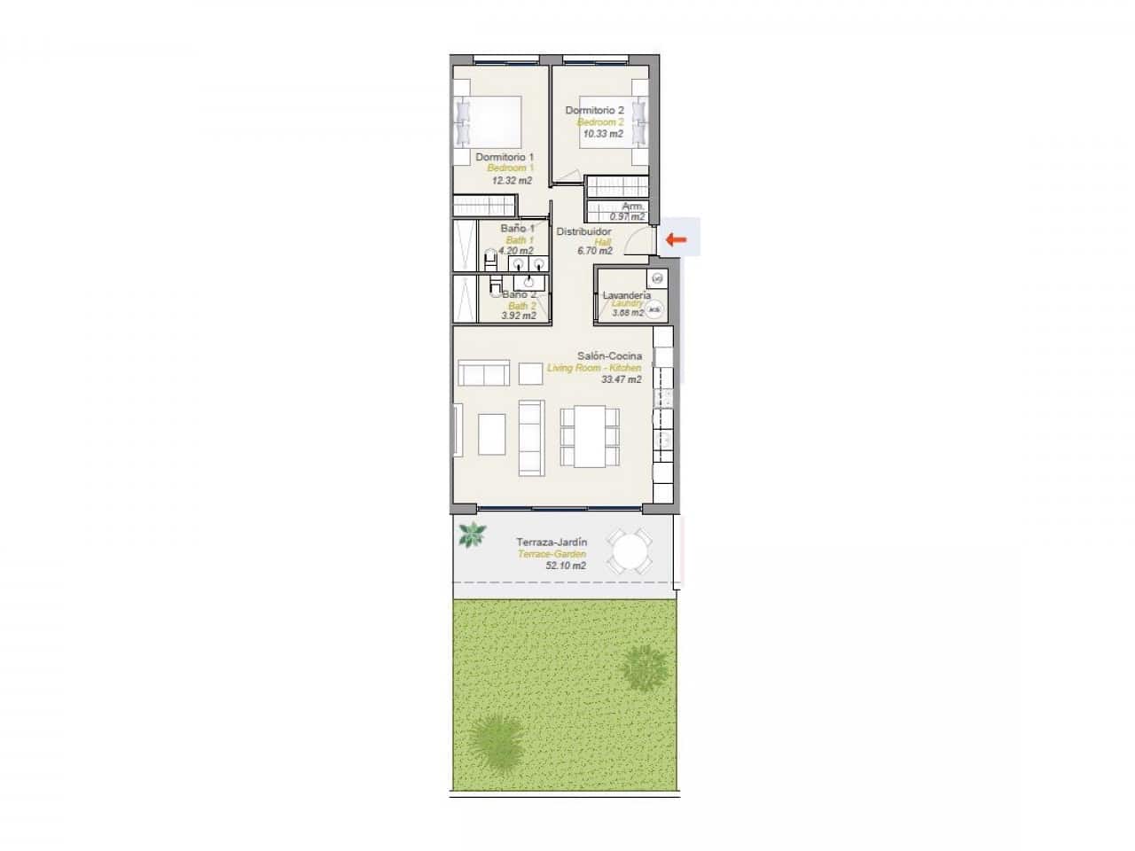 2 soverom Penthouse til salgs i Benidorm med svømmebasseng - € 580 000 (Ref: 9318808)