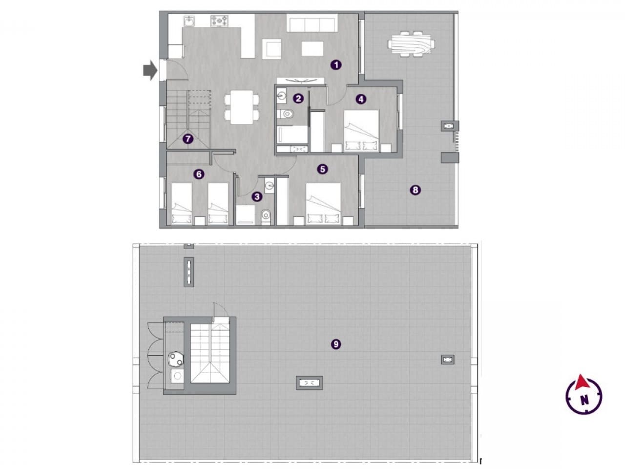 3 sovrum Takvåning till salu i Torrevieja med pool - 540 000 € (Ref: 9318823)