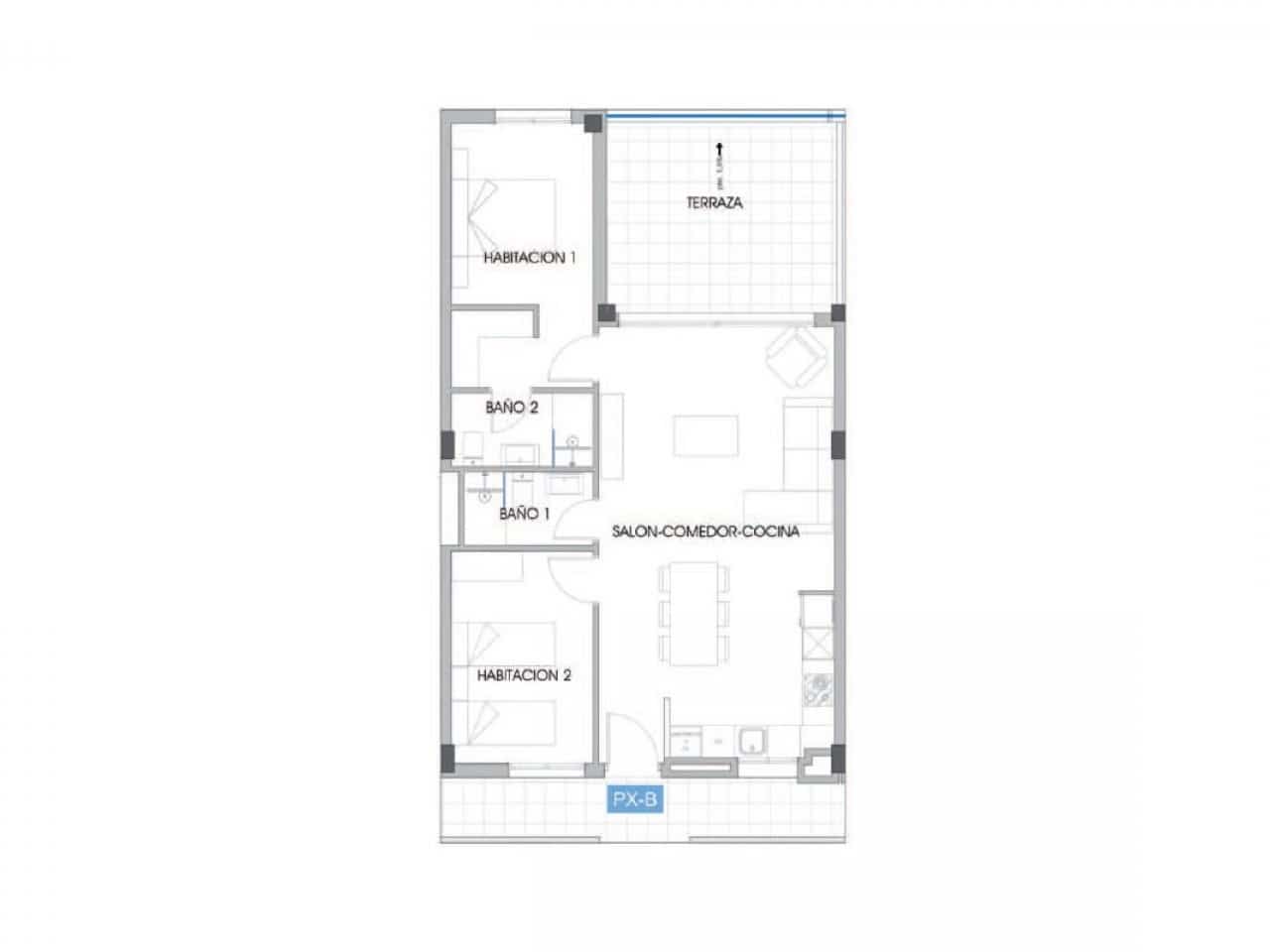 2 bedroom Apartment for sale in Benidorm with pool - € 349,000 (Ref: 9318826)