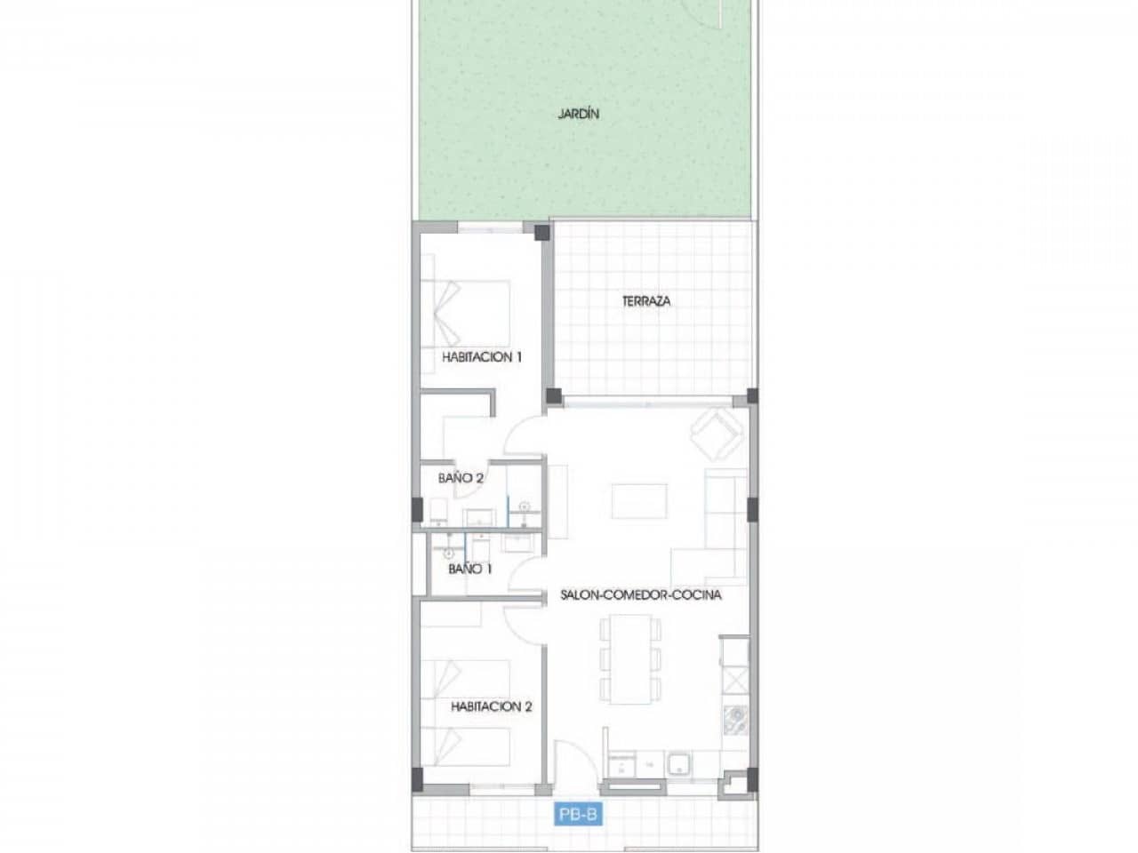 2 bedroom Apartment for sale in Benidorm with pool - € 349,000 (Ref: 9318826)
